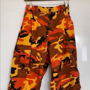 Orange Camo Pants Adjustable